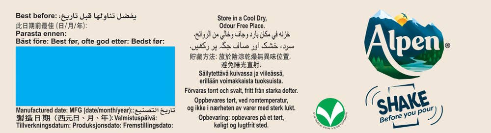 Alpen Musli Uten tilsatt sukker