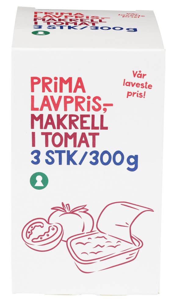 Prima Lavpris Makrell i tomat 3 x 100g