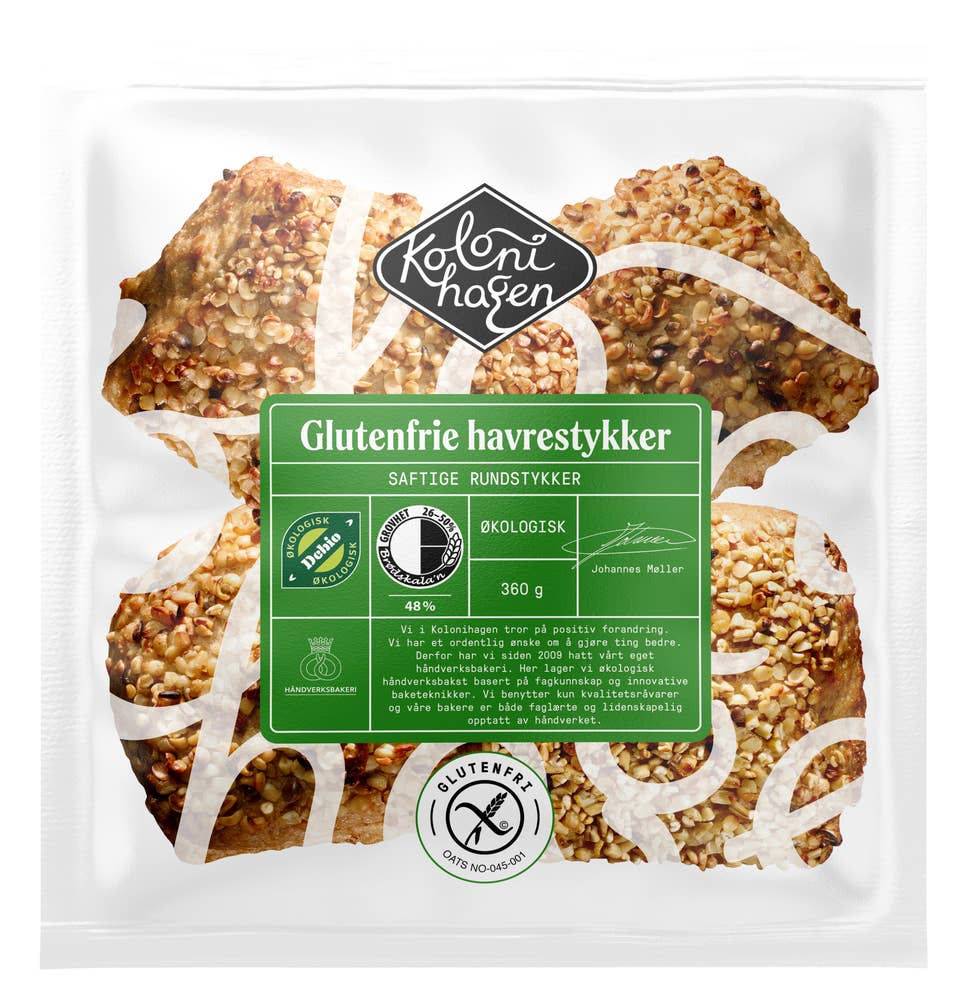 Kolonihagen Bakeri Kolonihagen Glutenfrie Havrestykker 4 stk