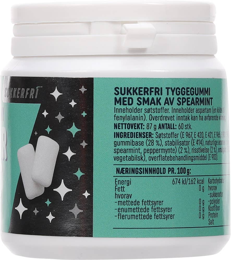 R Tyggegummi Spearmint 60 stk