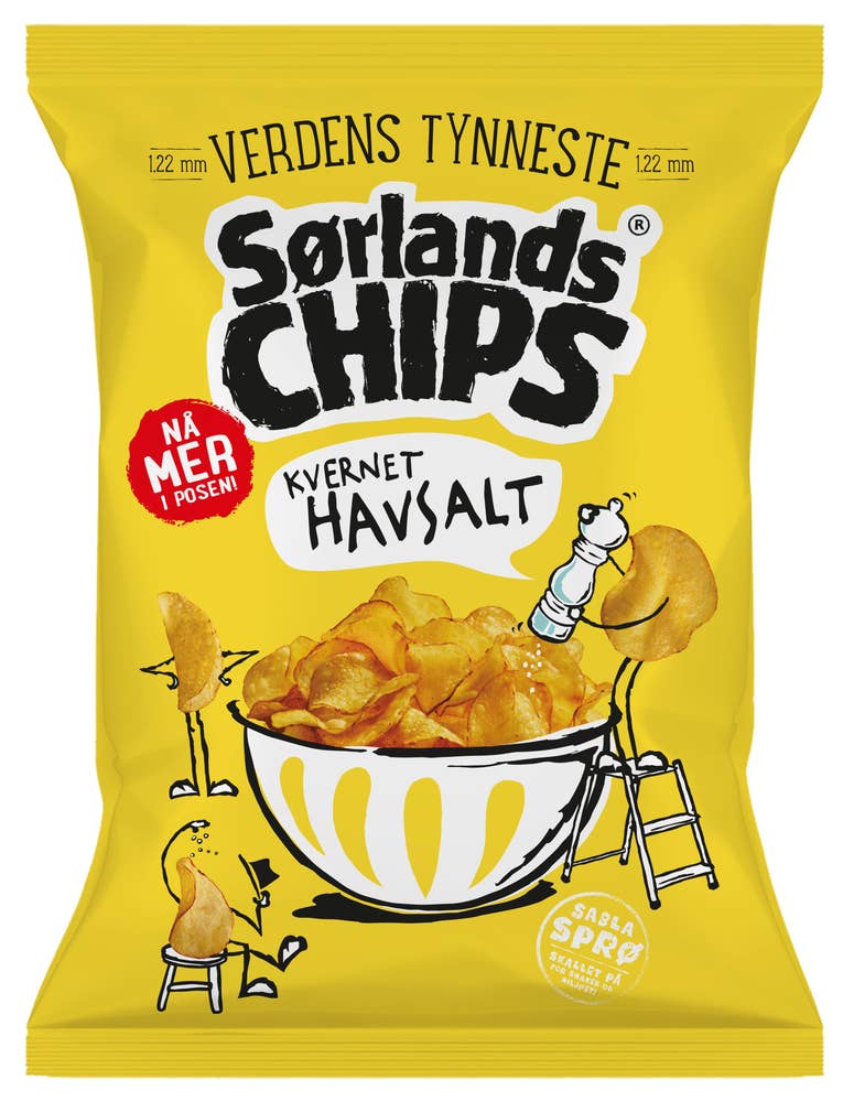 Sørlandschips Verdens tynneste Kvernet havsalt