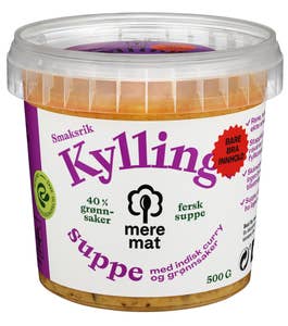 Mere Mat Suppe med kylling, curry og grønnsaker