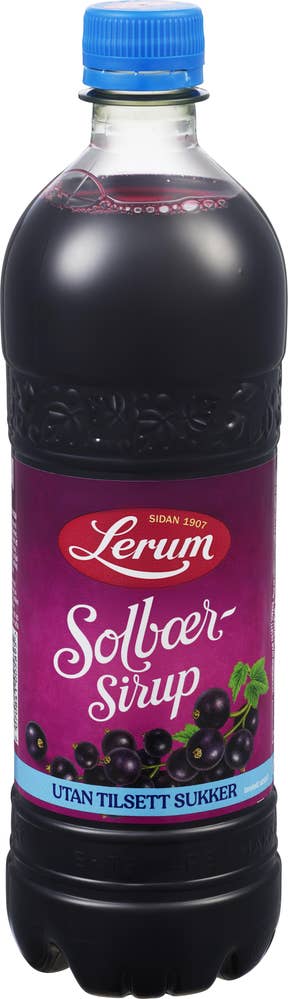Solbærsirup Uten Tilsatt Sukker, 0,75 l