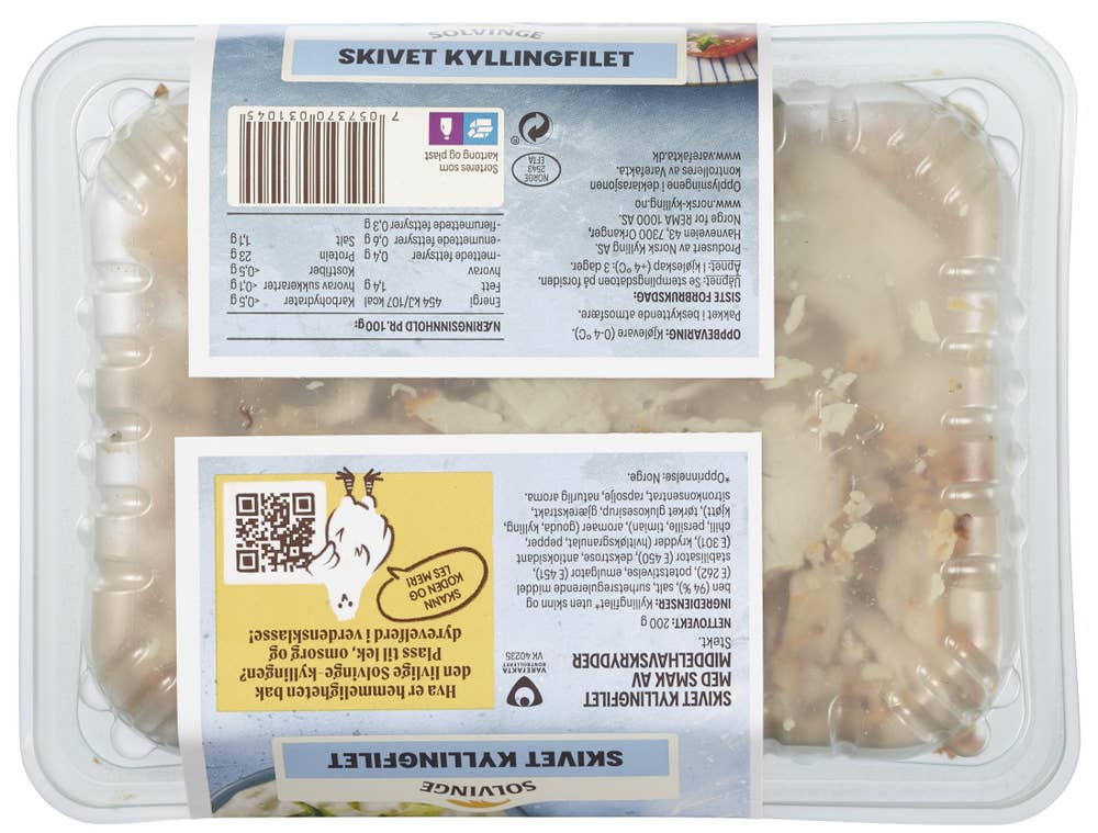 Solvinge Skivet kyllingfilet med smak av middelhavskrydder