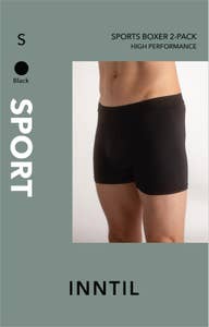 Inntil Sportsbokser Sort, str. S