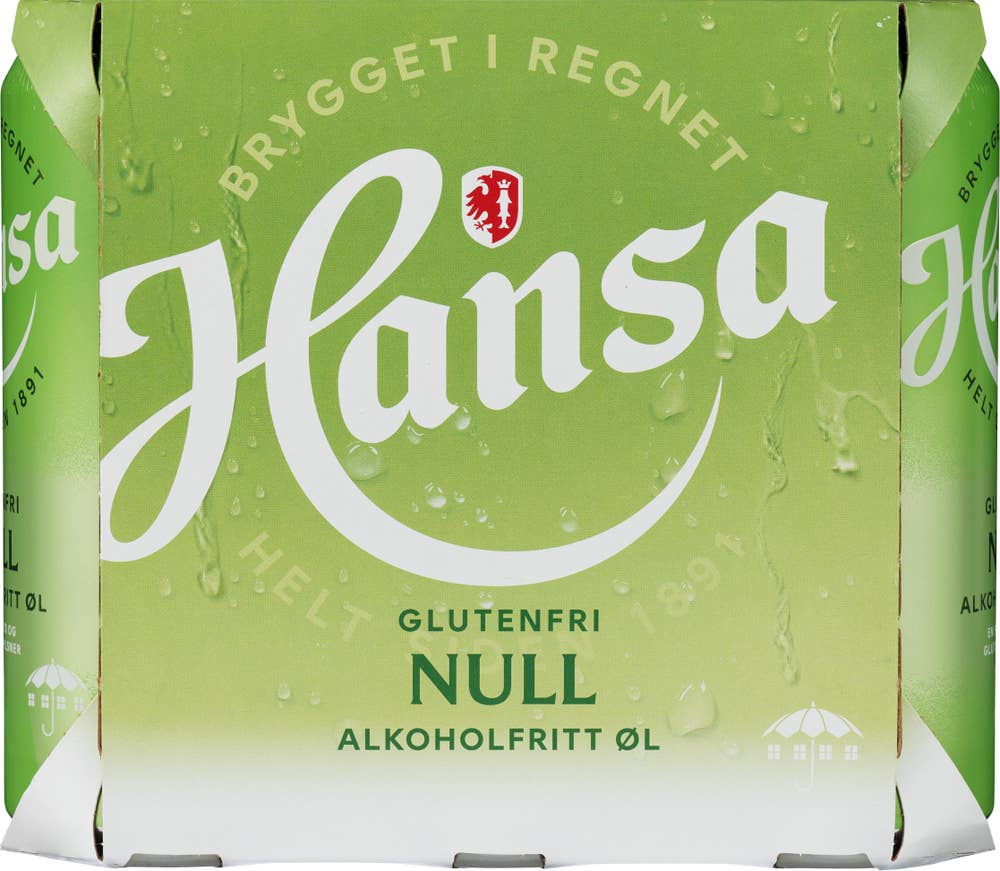 Hansa Null % Alkoholfri, Glutenfri, 6 x 0,5l