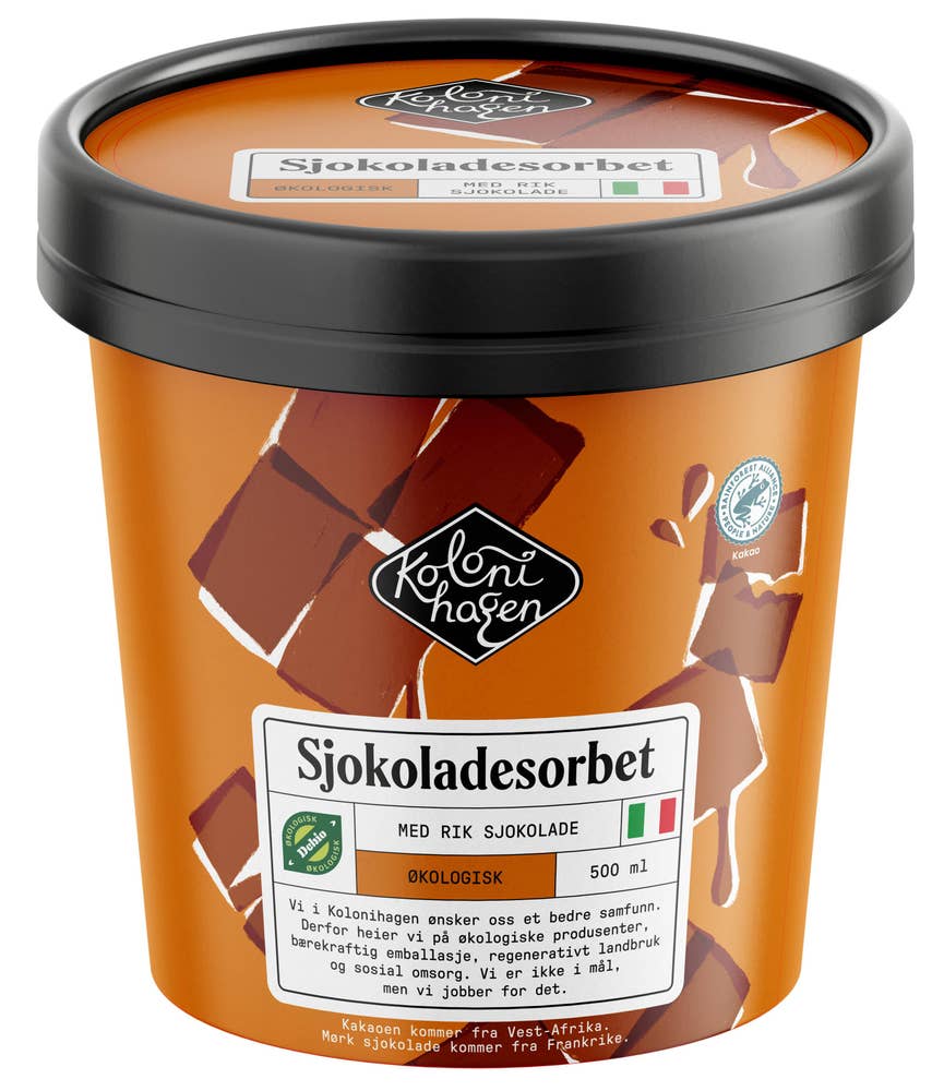 Kolonihagen Sjokoladesorbet Økologisk