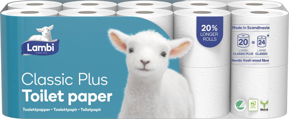 Lambi Toalettpapir Classic Plus 20 stk