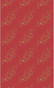 Duni Rød juleduk med stjerner 1,38 x 2,20 m