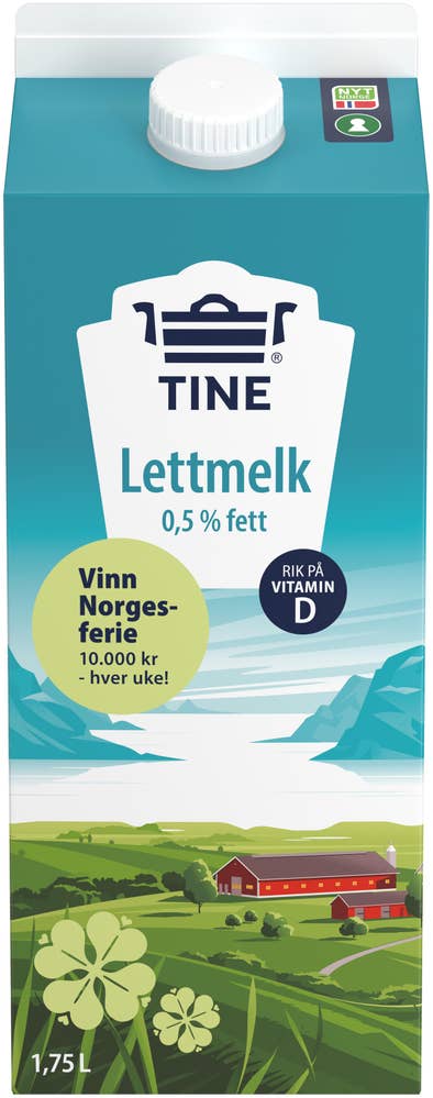 Tine Lettmelk 0,5% fett