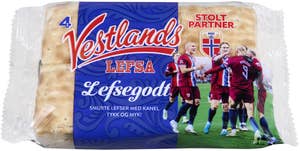 Vestlandslefsa Lefsegodt med Kanel 4 stk