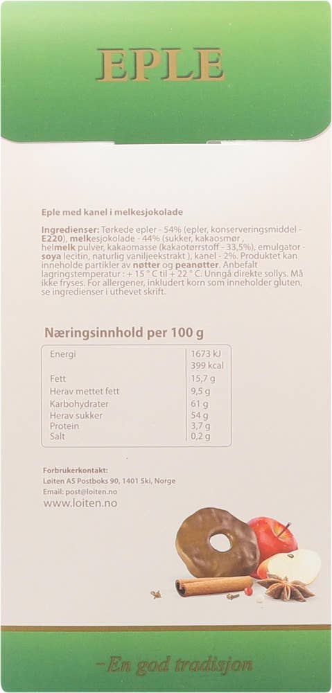 Løiten Fruktsjokolade eple & kanel
