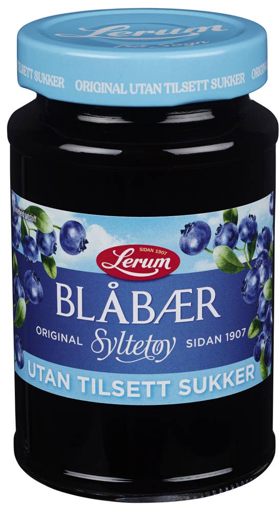 Lerum Blåbær Original Uten Tilsatt Sukker