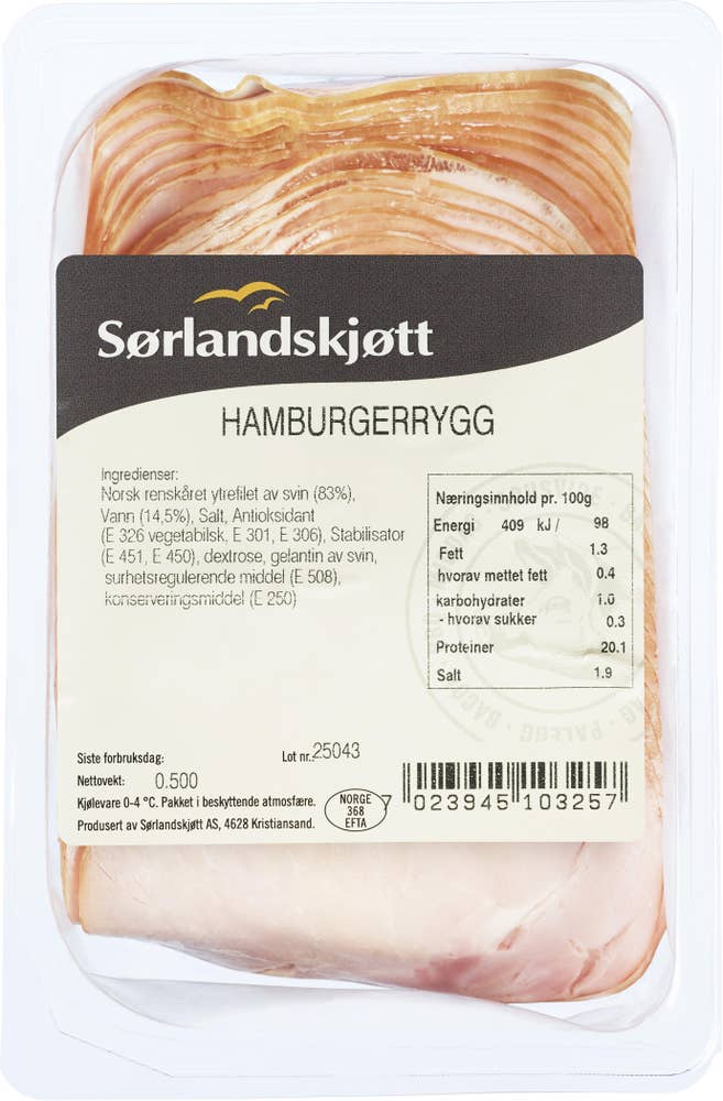 Sørlandskjøtt Hamburgerrygg