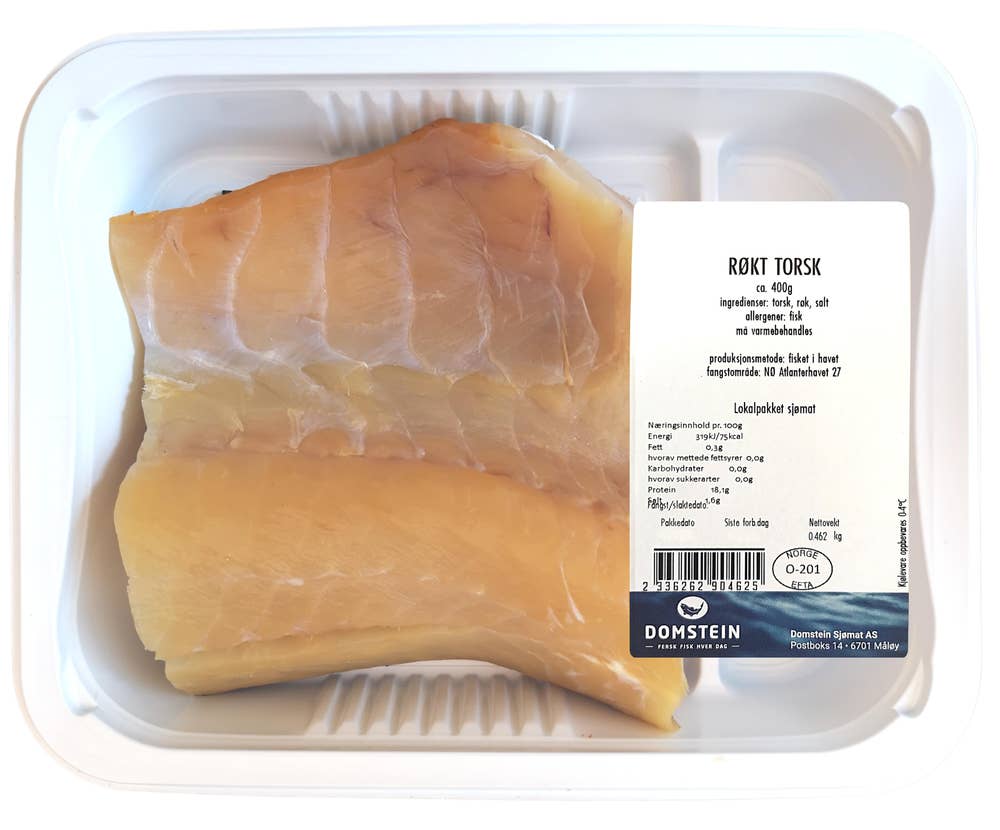 Domstein Røkt Torskefilet Med Skinn, Villfisk