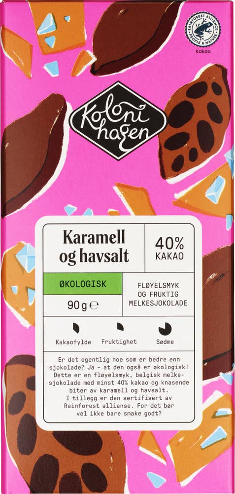 Kolonihagen Økologisk melkesjokolade med karamell og havsalt