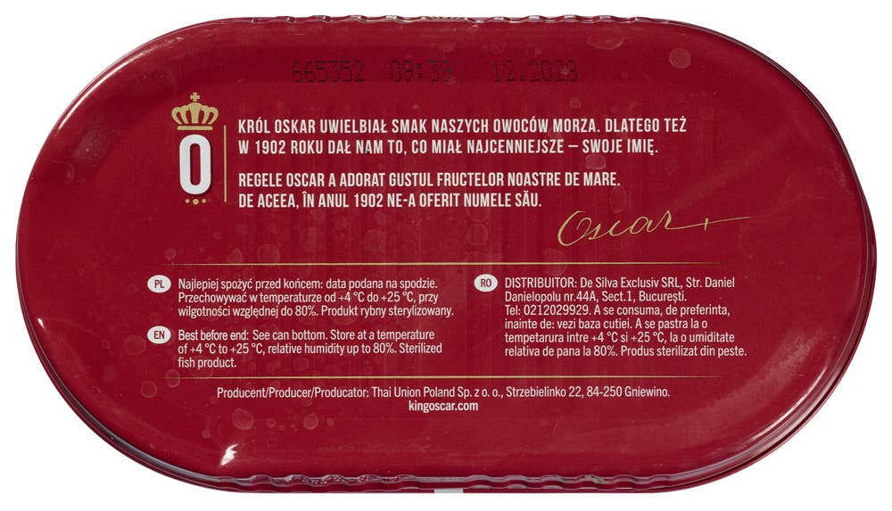 King Oscar Makrellfilet med skinn Med tomatsaus