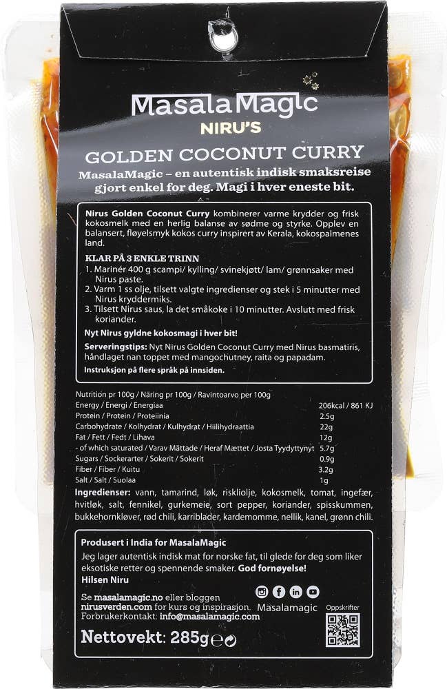 Masalamagic Golden Coconut Curry Medium styrke