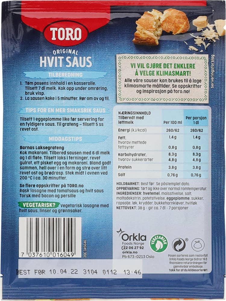 Toro Hvit saus