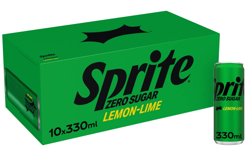 Sprite Zero Sugar Maks 2 per kunde, 10 x 0,33L, 3,3 l
