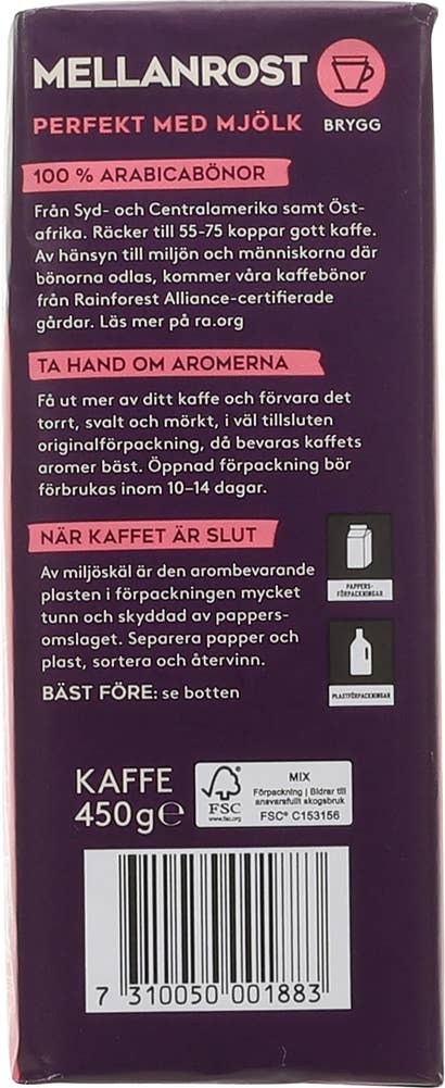 Löfbergs Mellanrost filtermalt Perfekt med melk