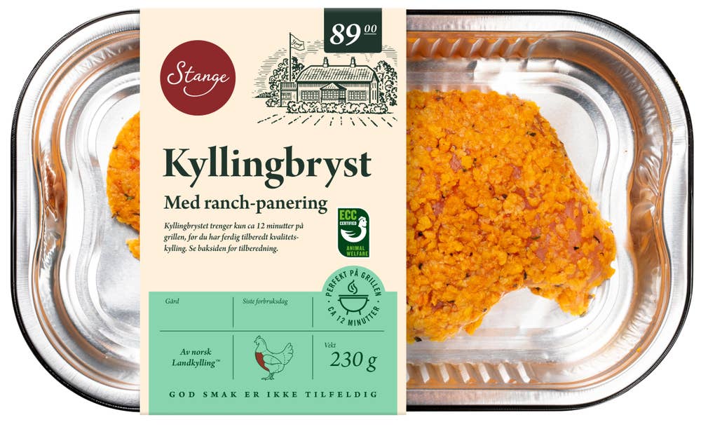 Stange Kyllingbryst med ranch-panering