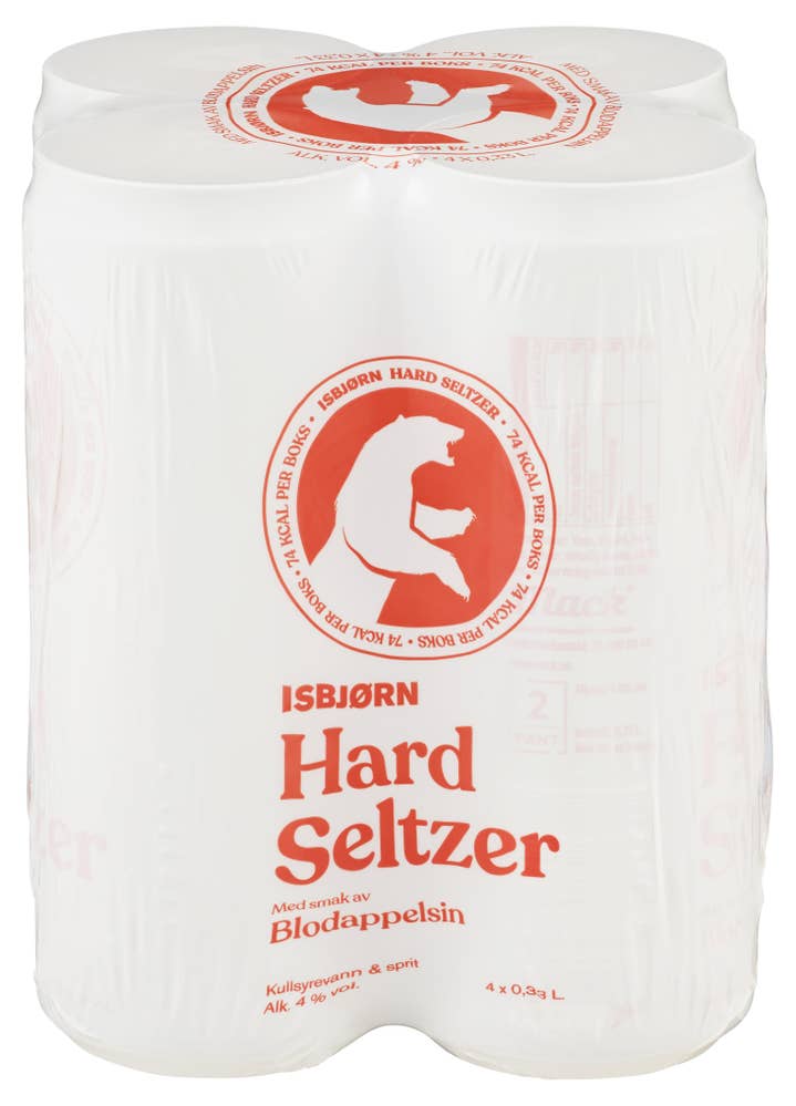 Mack Isbjørn Hard Seltzer Blodappelsin 4 x 0,33L