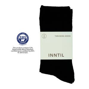 Inntil Tynne sokker i ullblanding Sort, str. 37-40