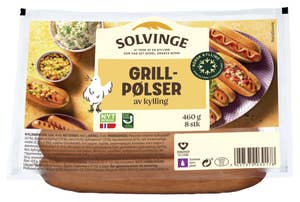 solvinge Grillpølser av kylling