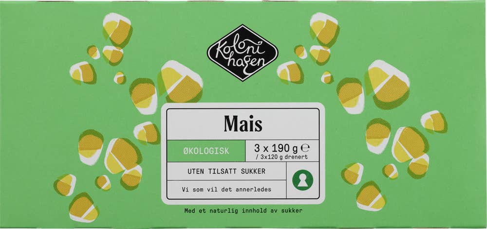 Kolonihagen Maiskorn 3pk Økologisk