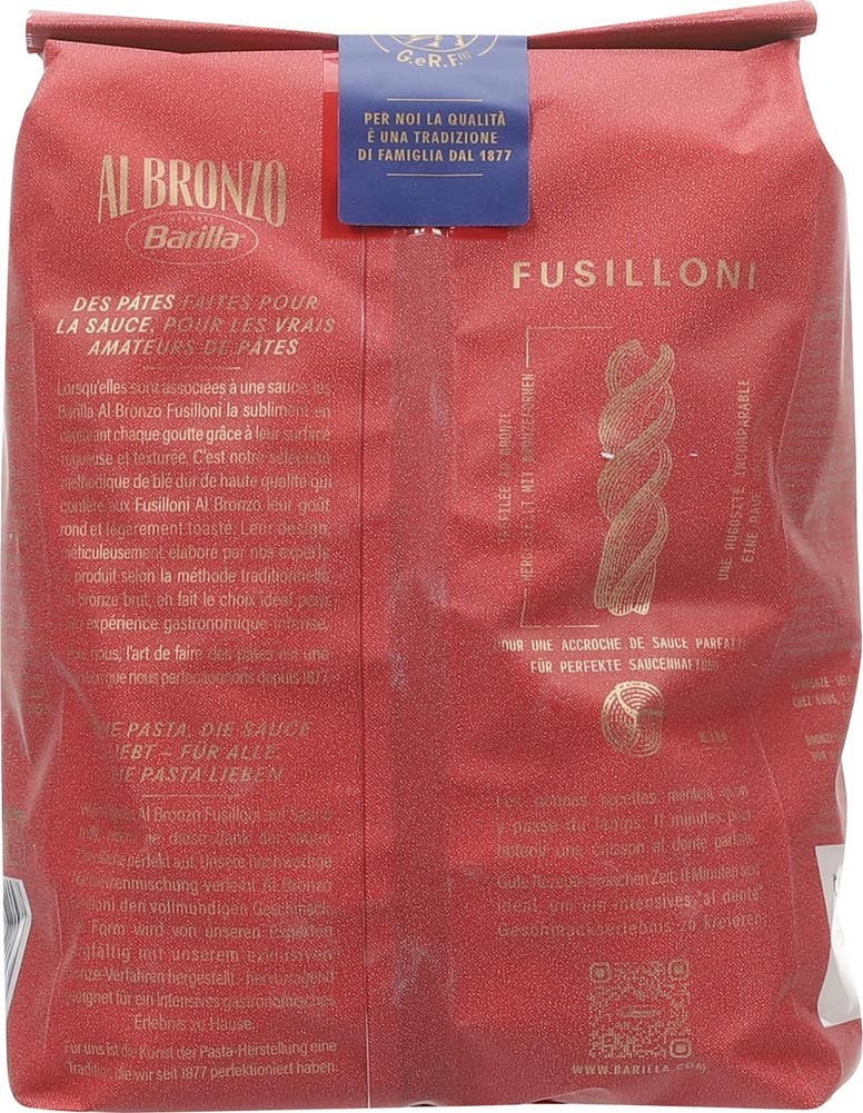 Barilla Fusilloni Al Bronzo