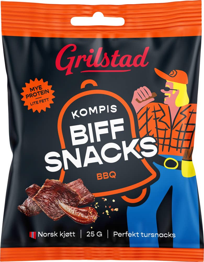 Kompis biff snacks BBQ, 25 g