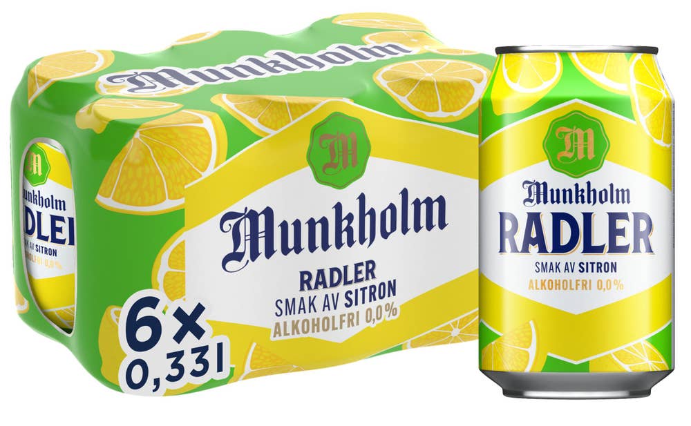 Munkholm Radler Sitron 6 x 0,33l, 1,98 l