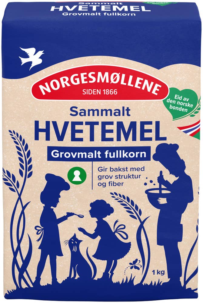 Møllerens Sammalt hvetemel Grovmalt fullkorn