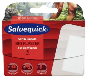 Salvequick Big Plaster for store sår 55x75 mm