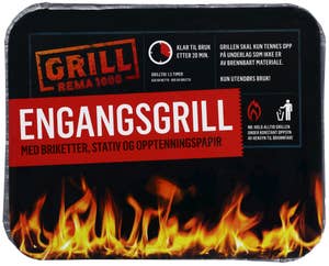 R Engangsgrill 1,5 timer grilltid