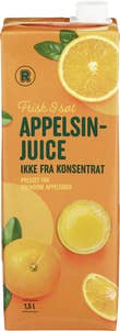 R Appelsinjuice uten fruktkjøtt Ikke fra konsentrat
