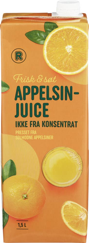 R Appelsinjuice uten fruktkjøtt Ikke fra konsentrat