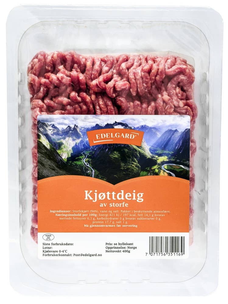 Kjøttdeig Av Storfe Maks 6 stk per kunde