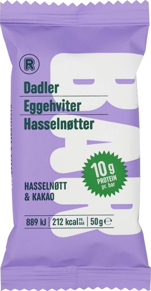 R Proteinbar hasselnøtt & kakao