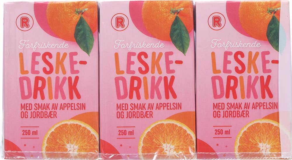 R Appelsin & Jordbær 3 stk