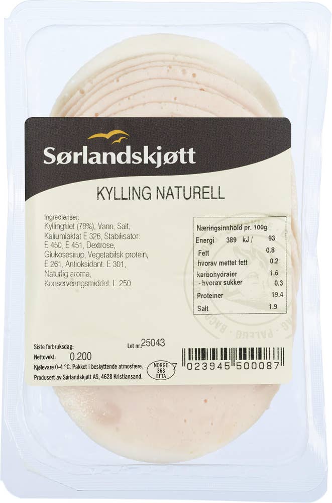 Sørlandskjøtt Kylling naturell