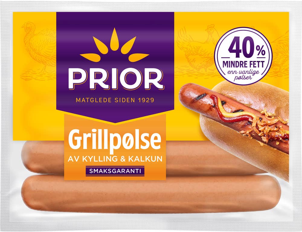 Prior Grillpølser Kylling og kalkun