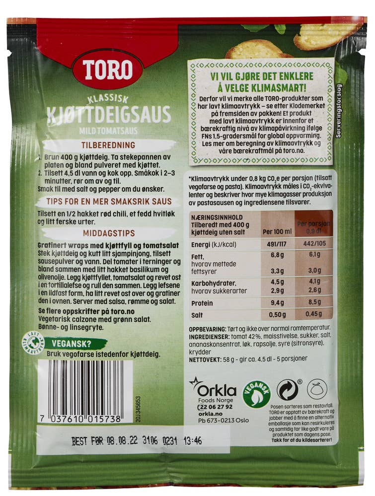 Toro Kjøttdeigsaus