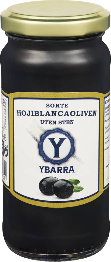 Ybarra Sorte oliven Uten sten