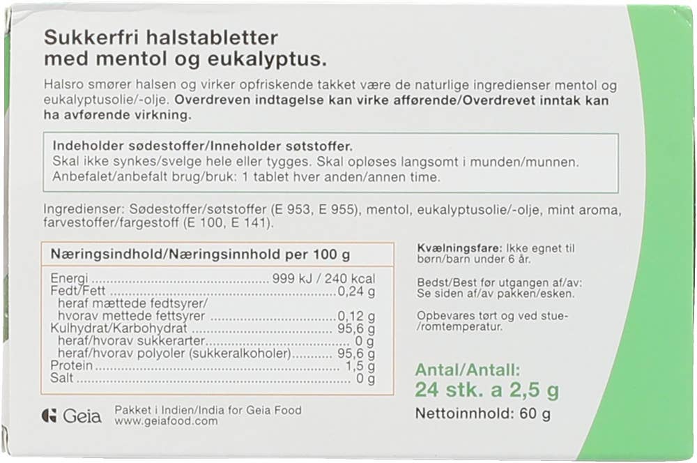 Halsro Mentol & Eukalyptus 60 g