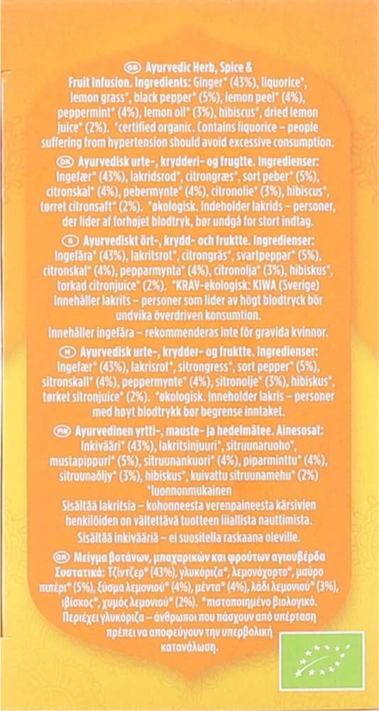 Yogi Tea Økologisk Ginger lemon te