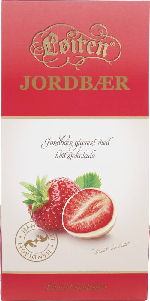 Løiten Fruktsjokolade Jordbær Hvit Sjokolade