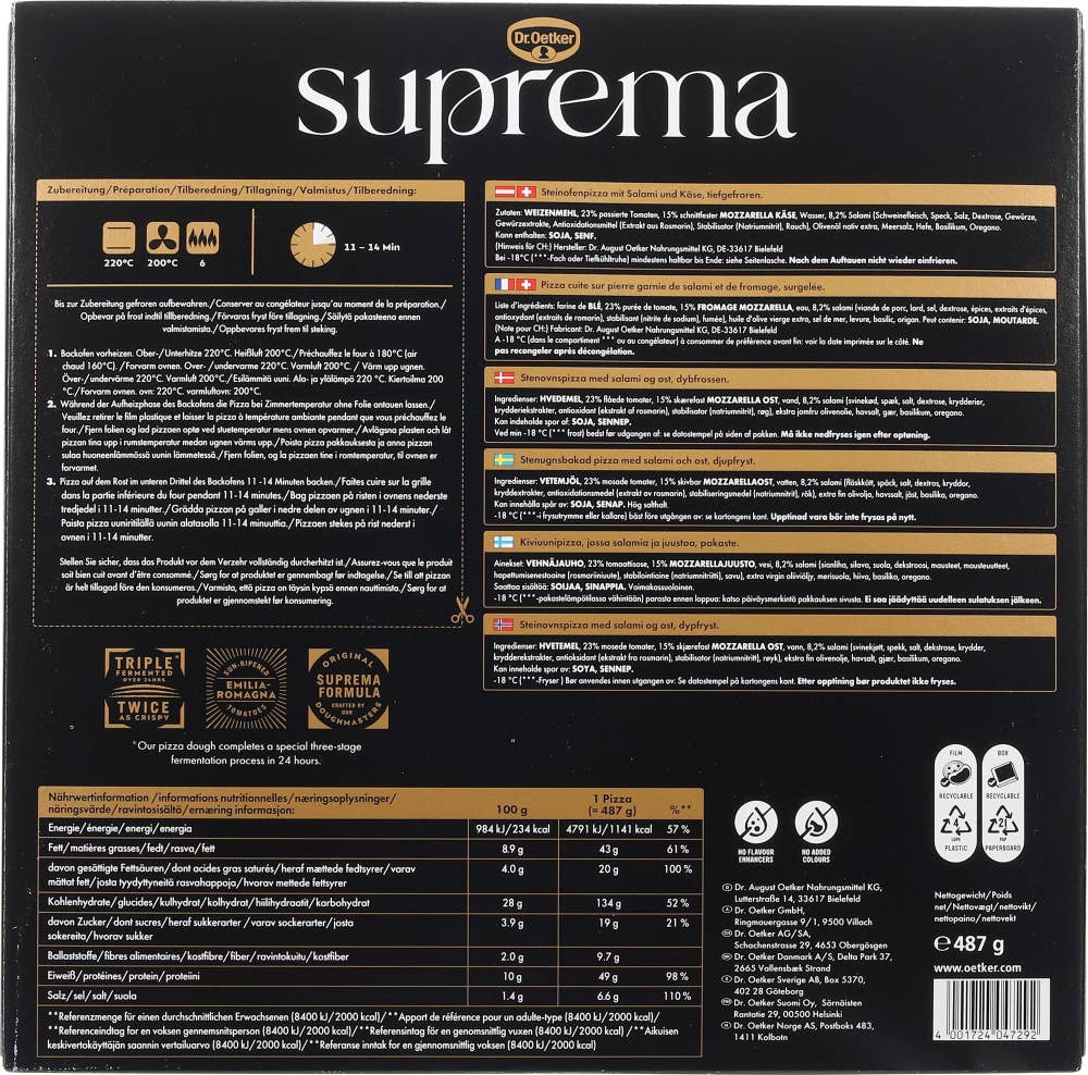 Dr Oetker Suprema Salame Romano