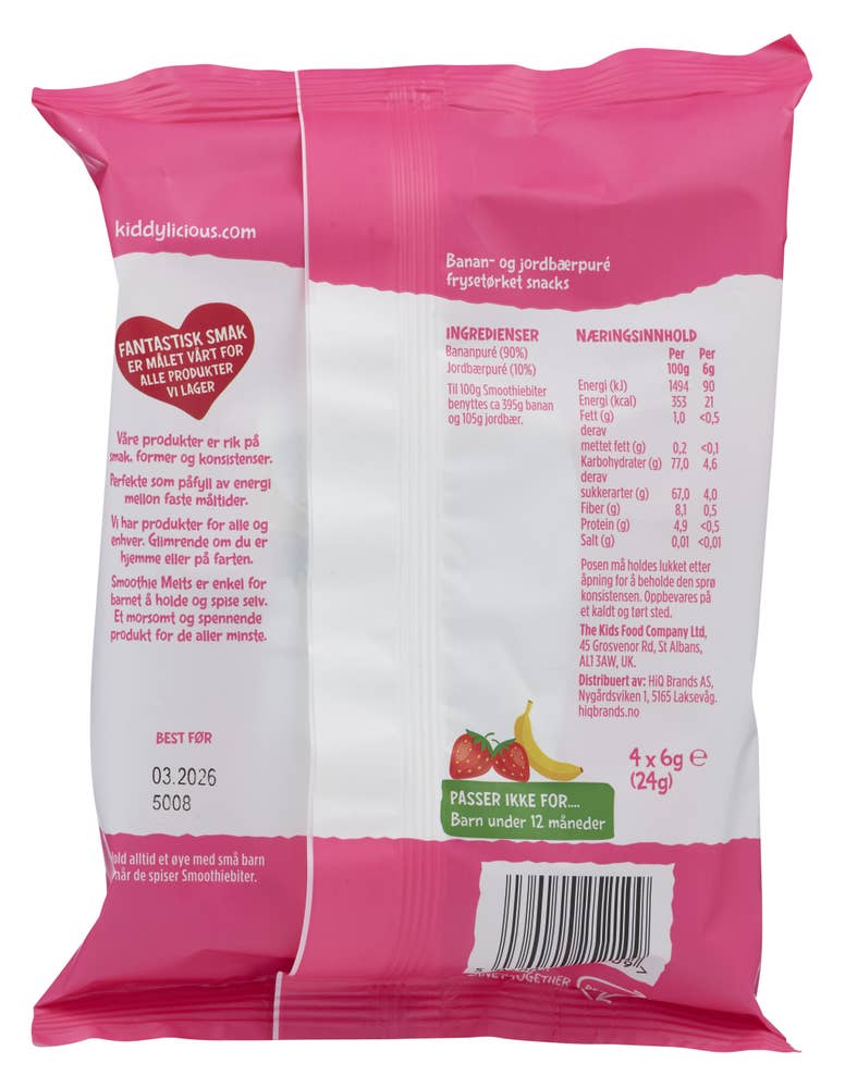 Kiddylicious Smoothiebiter 4-pk